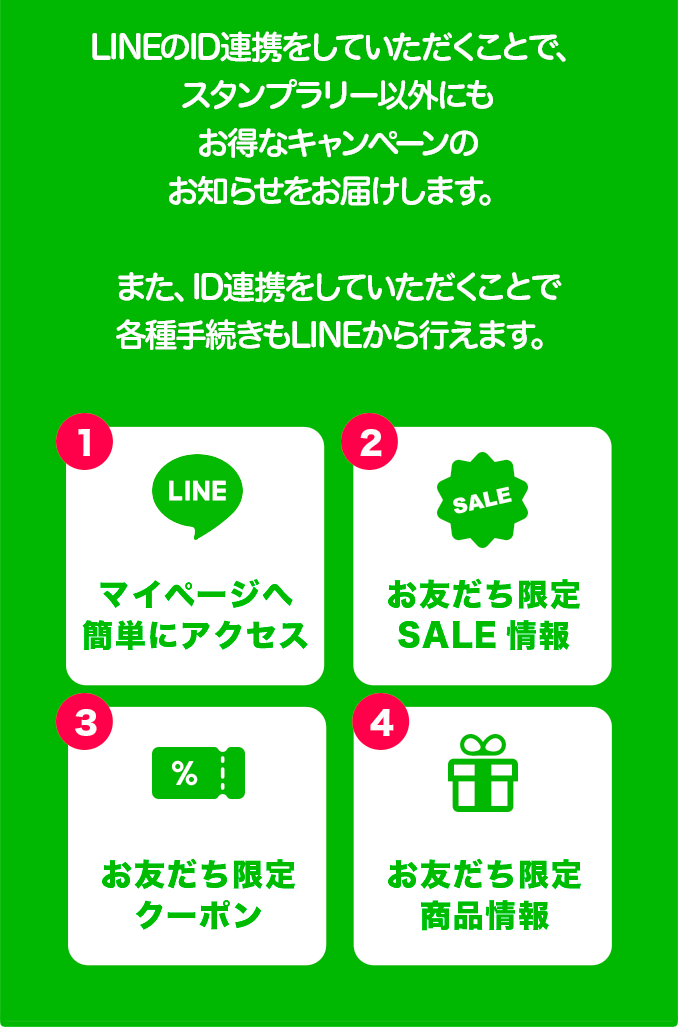 LINEのID連携をしていただくことで